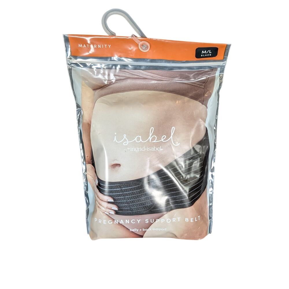 NWT Isabel Maternity Ingrid & Isabel Pregnancy Support Belt M/L Black Belly